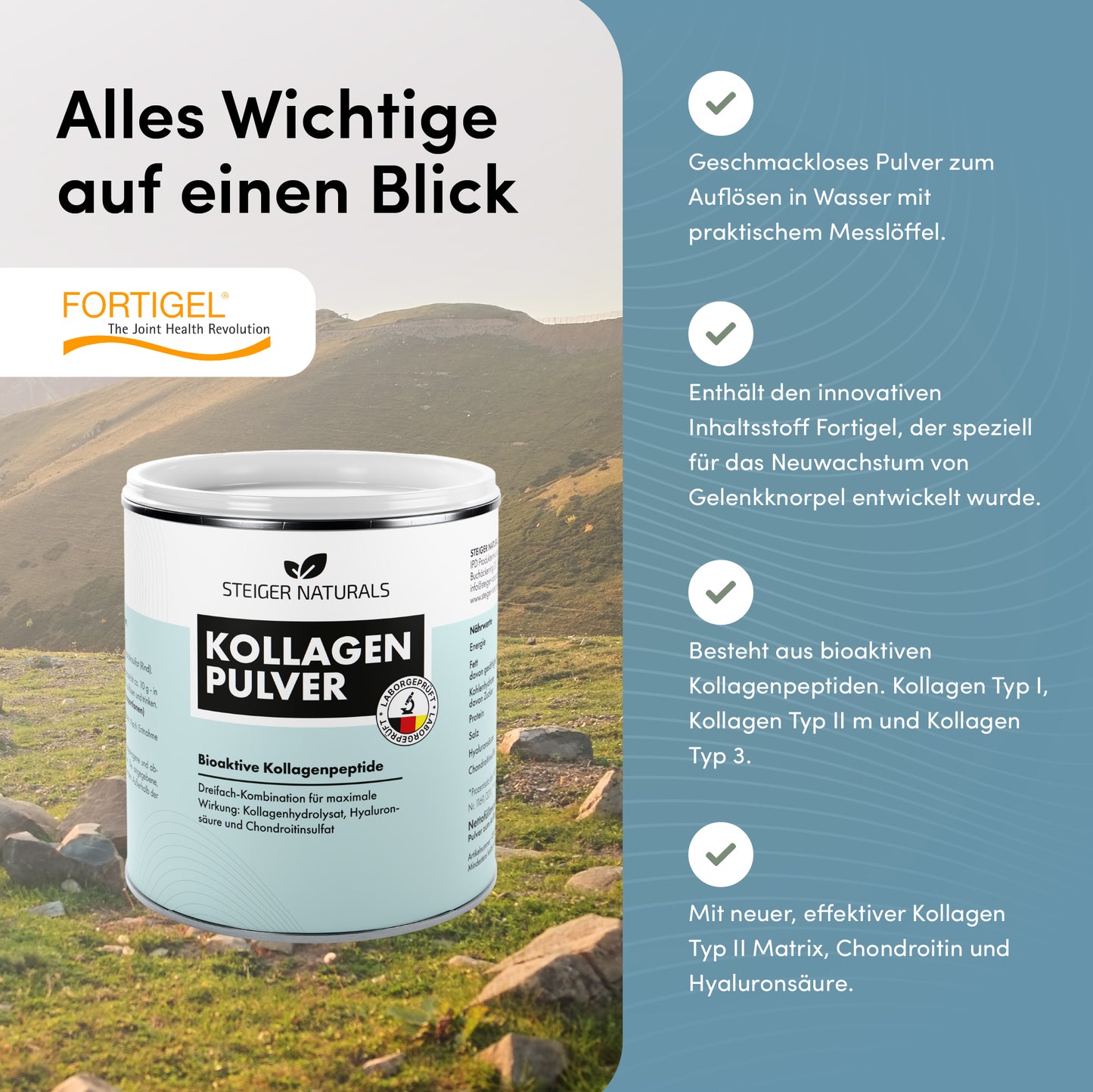 Kollagenpulver Bioaktive Kollagenpeptide