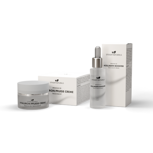 Set Premium 3D Hyaluron Pflege Creme  + 3D Kollagen Booster Serum